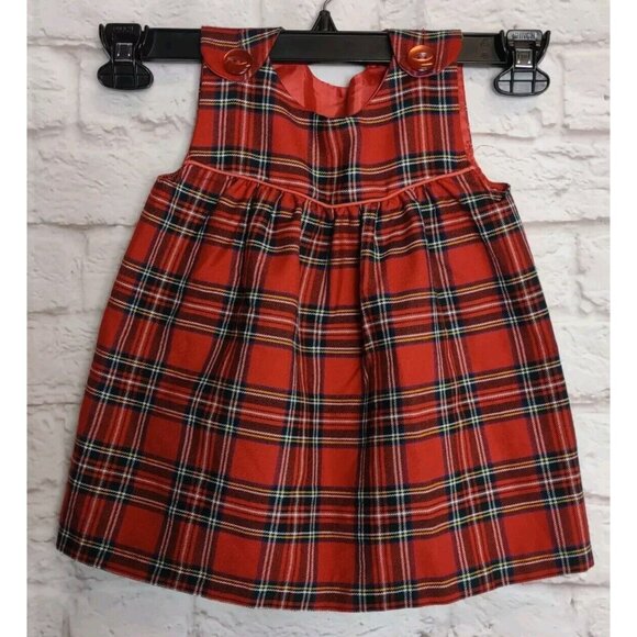 Glen Appin of Scotland Pleated Dress Jumper Tartan Plaid Holiday Size 18 Mos - Picture 1 of 8